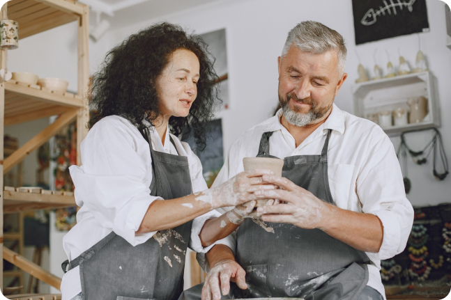 Potters Working Together